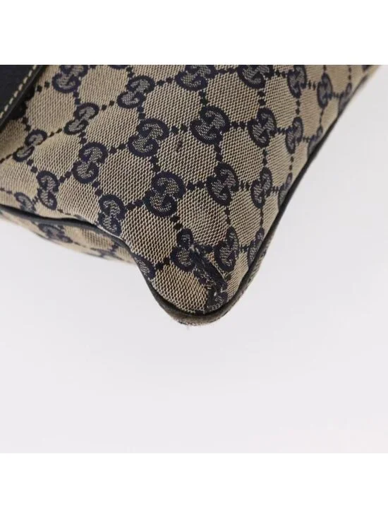 Authentic GUCCI GG Canvas Sherry Line Shoulder Bag Navy Red 169937 - Picture 7 of 16